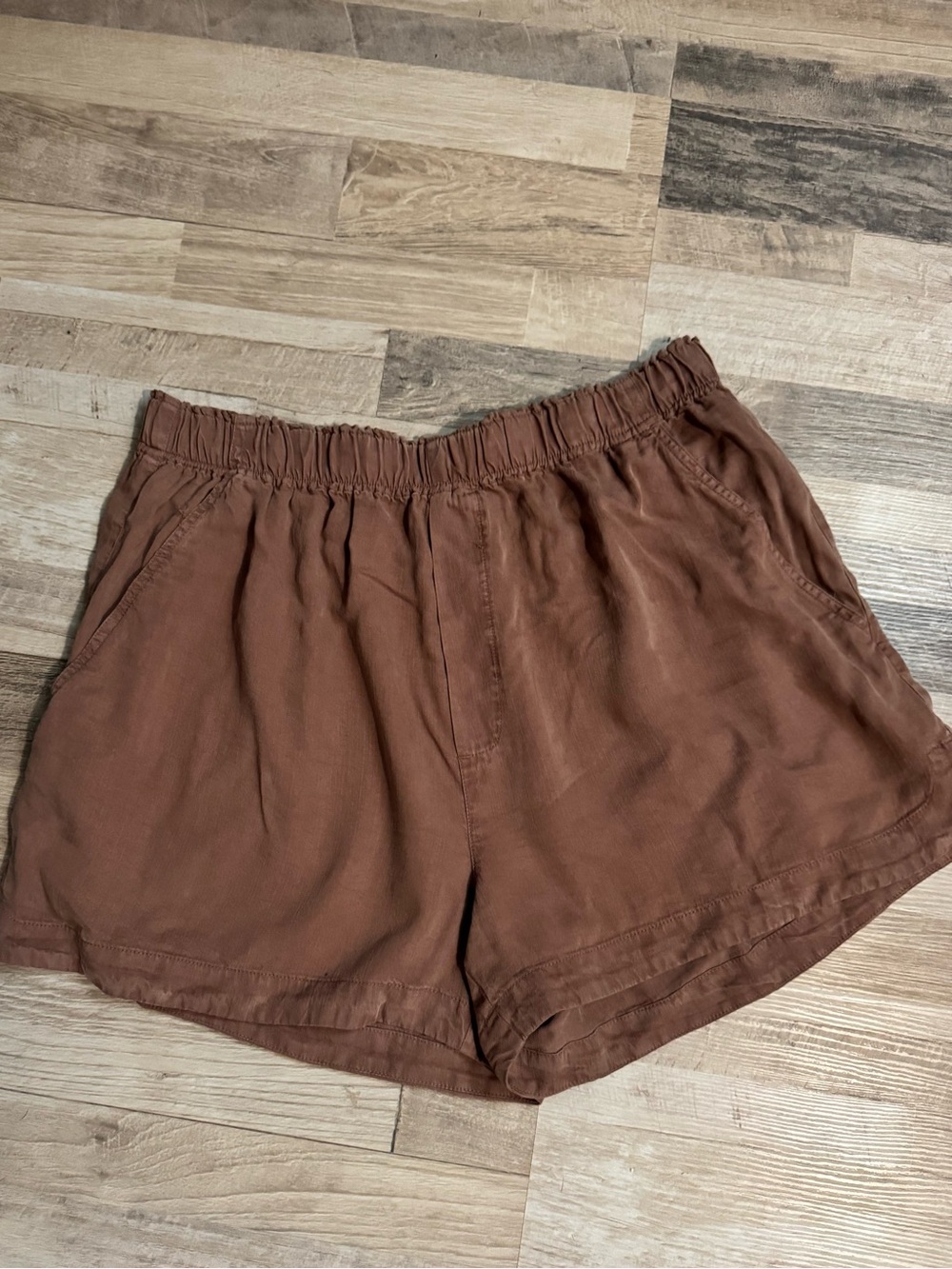 Gentle Fawn High-Waist Brown Relaxed Shorts